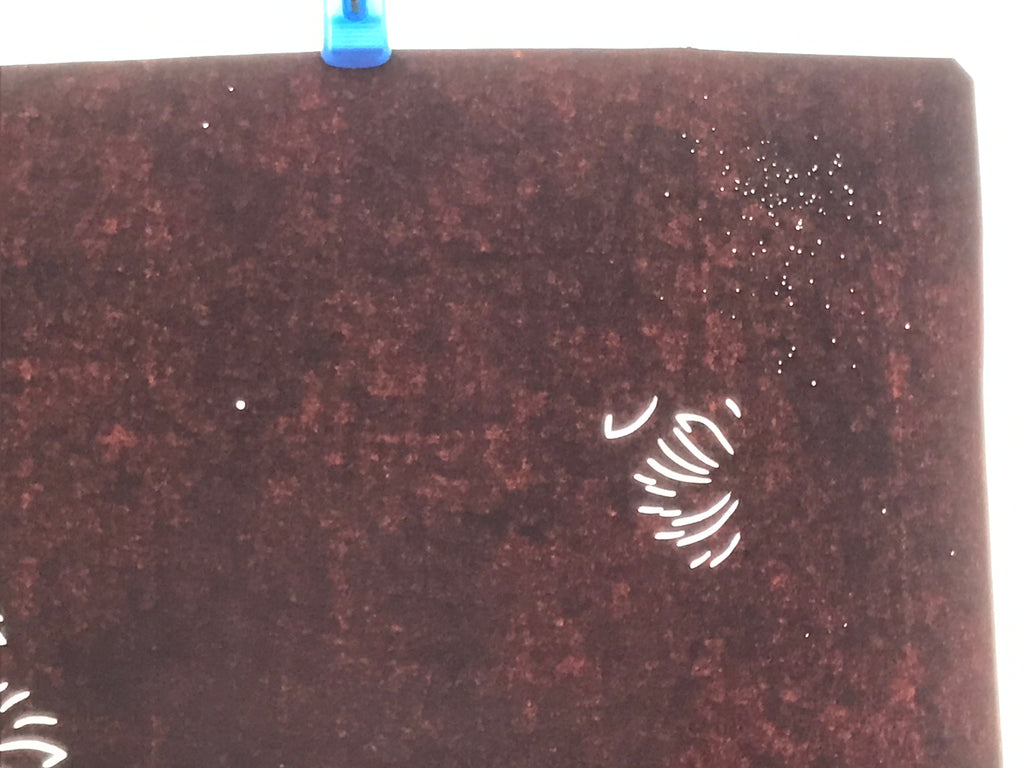Antique Japanese Katagami Paper Kimono Stencil Katazome Hana Flower Pattern A757