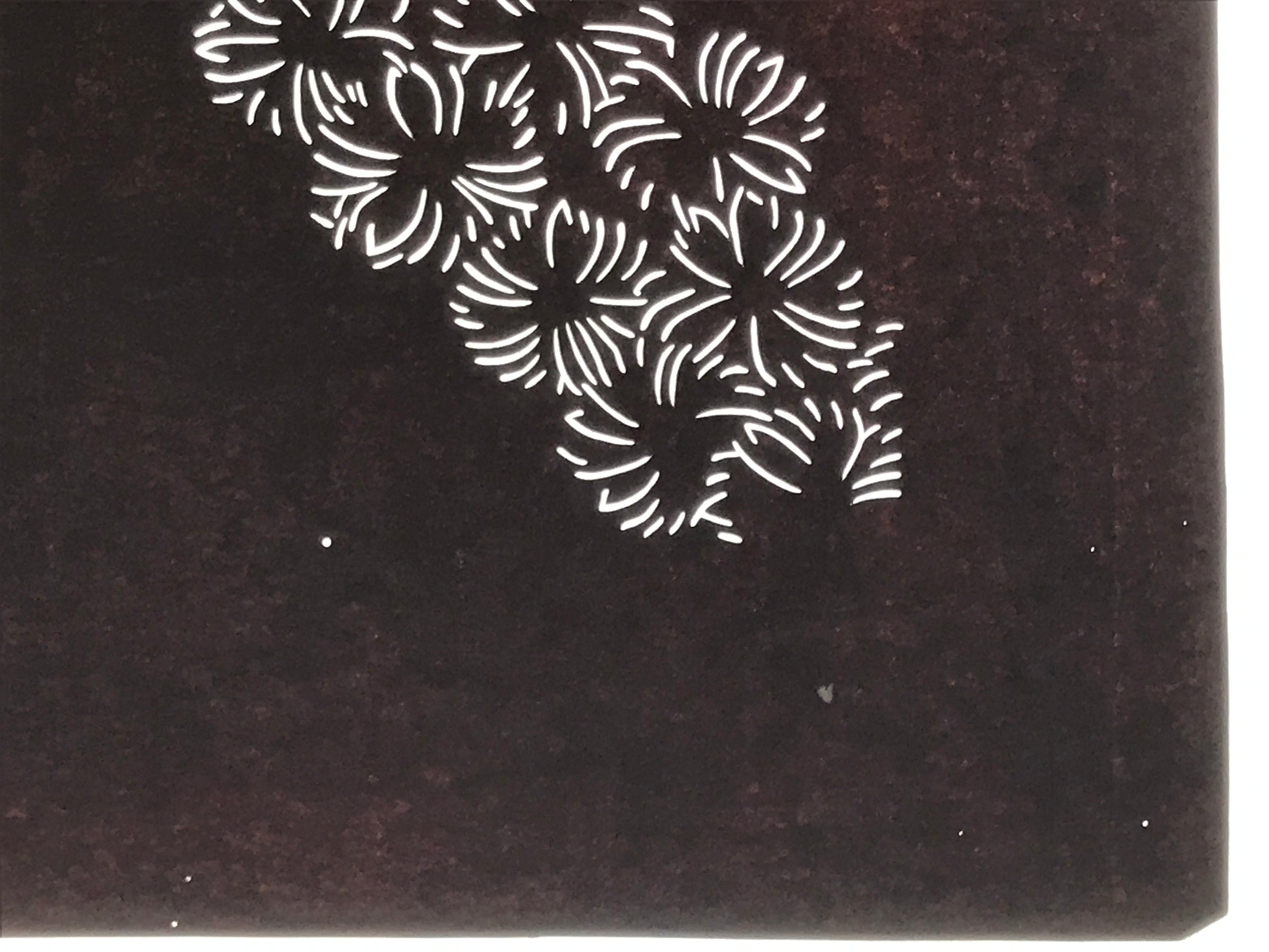 Antique Japanese Katagami Paper Kimono Stencil Katazome Hana Flower Pattern A757