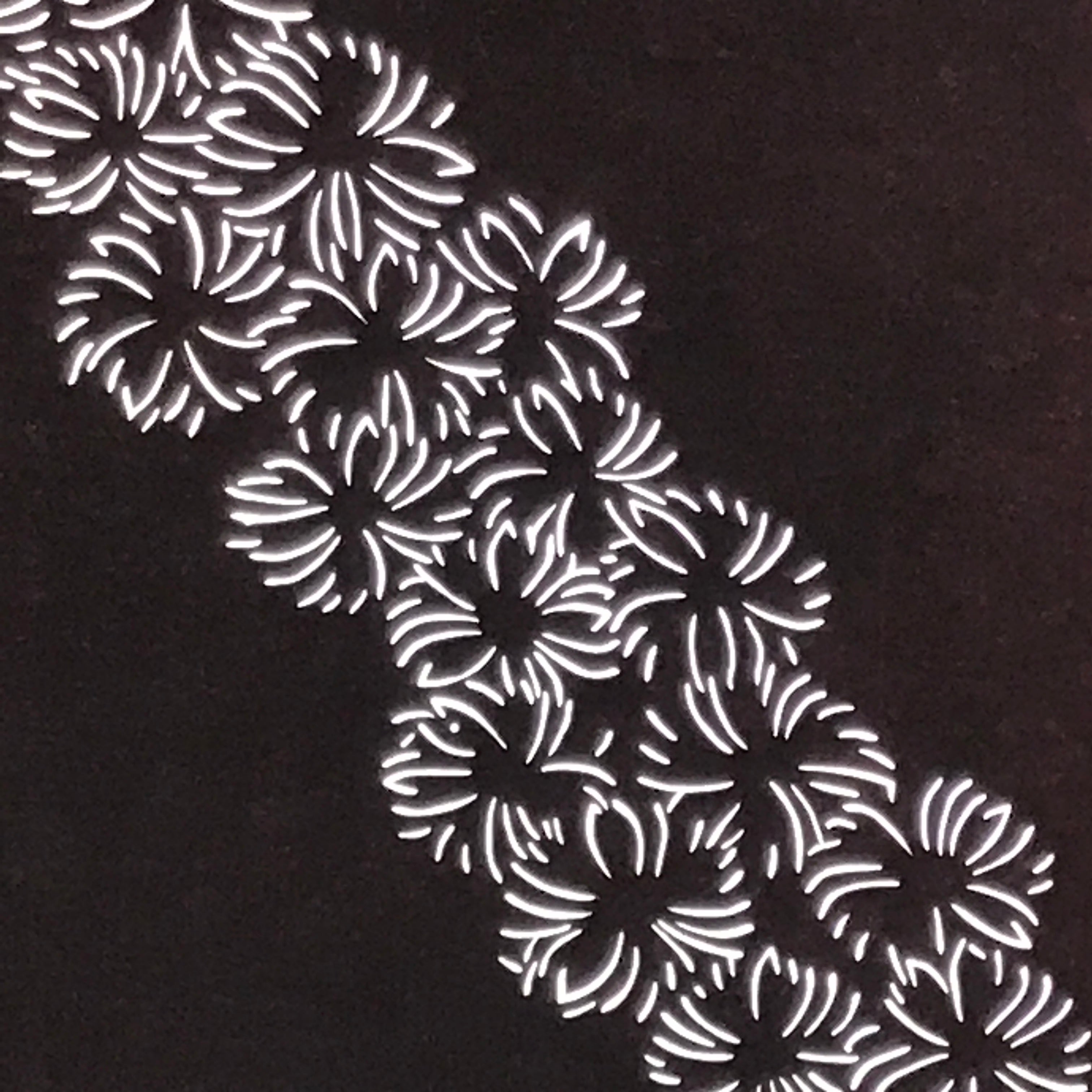 Antique Japanese Katagami Paper Kimono Stencil Katazome Hana Flower Pattern A757