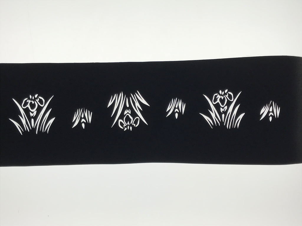 Antique Japanese Katagami Paper Kimono Stencil Katazome Hanashobu Iris A790