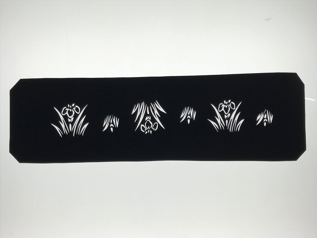 Antique Japanese Katagami Paper Kimono Stencil Katazome Hanashobu Iris A790