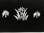 Antique Japanese Katagami Paper Kimono Stencil Katazome Hanashobu Iris A790