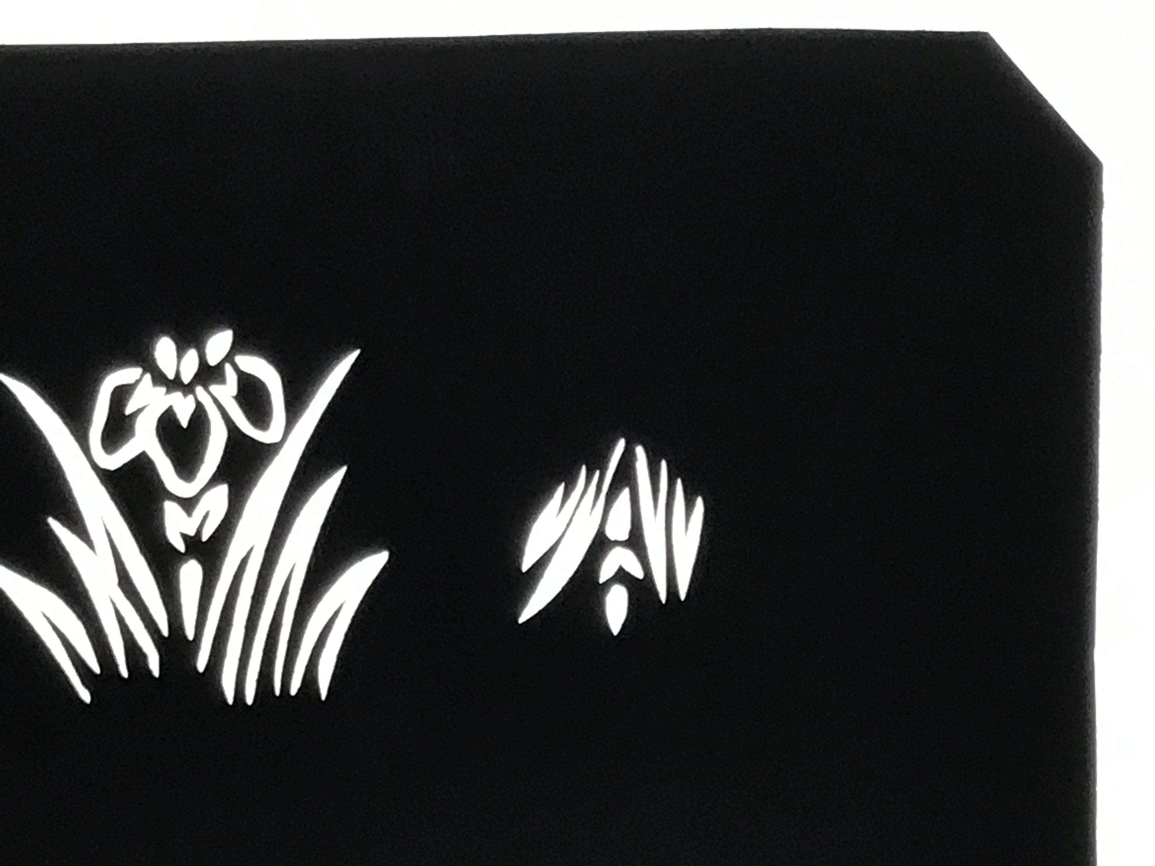 Antique Japanese Katagami Paper Kimono Stencil Katazome Hanashobu Iris A790