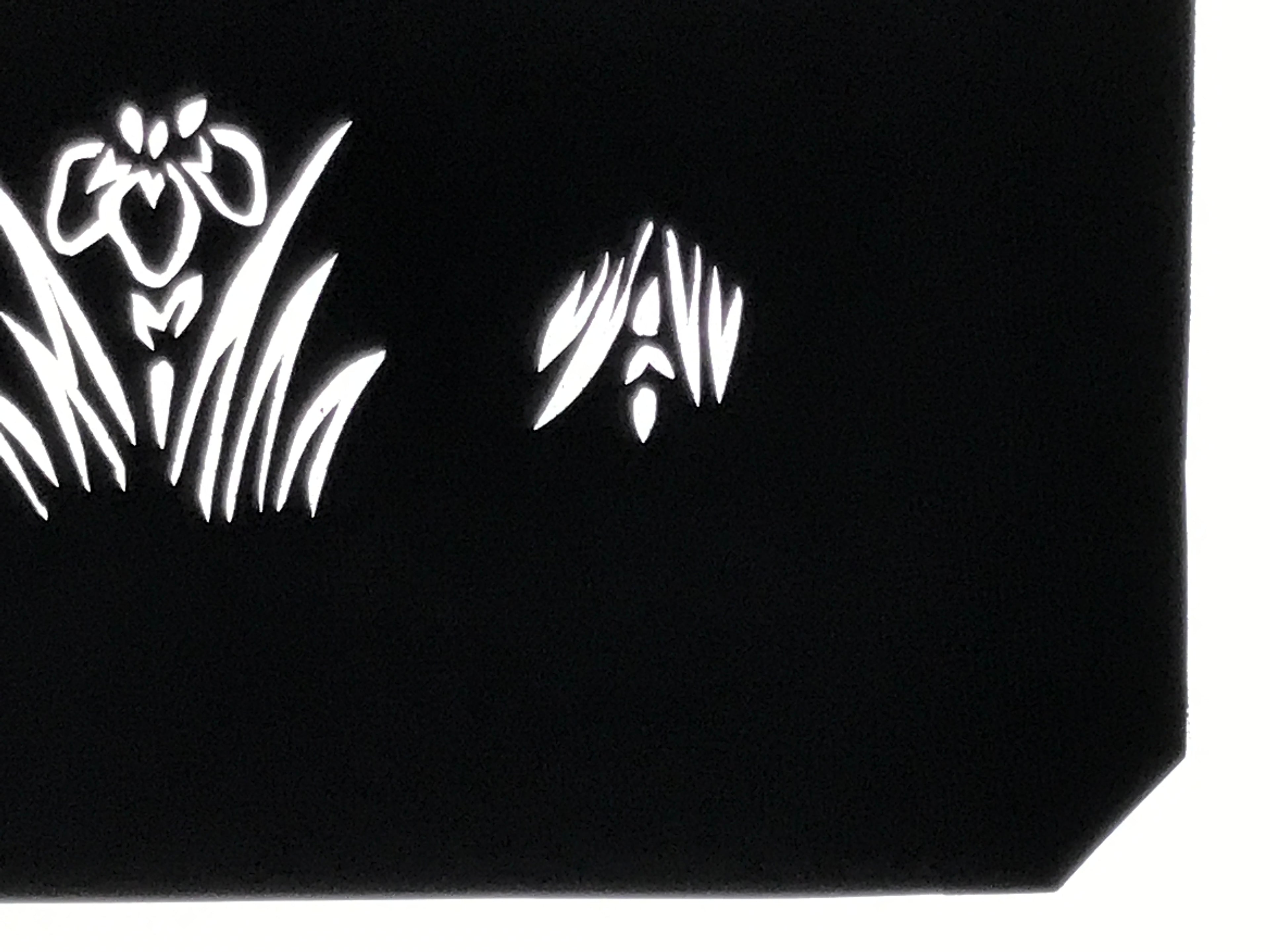 Antique Japanese Katagami Paper Kimono Stencil Katazome Hanashobu Iris A790