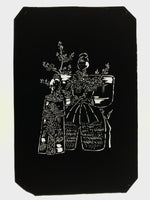 Antique Japanese Katagami Paper Kimono Stencil Katazome Hina Tachibina A807