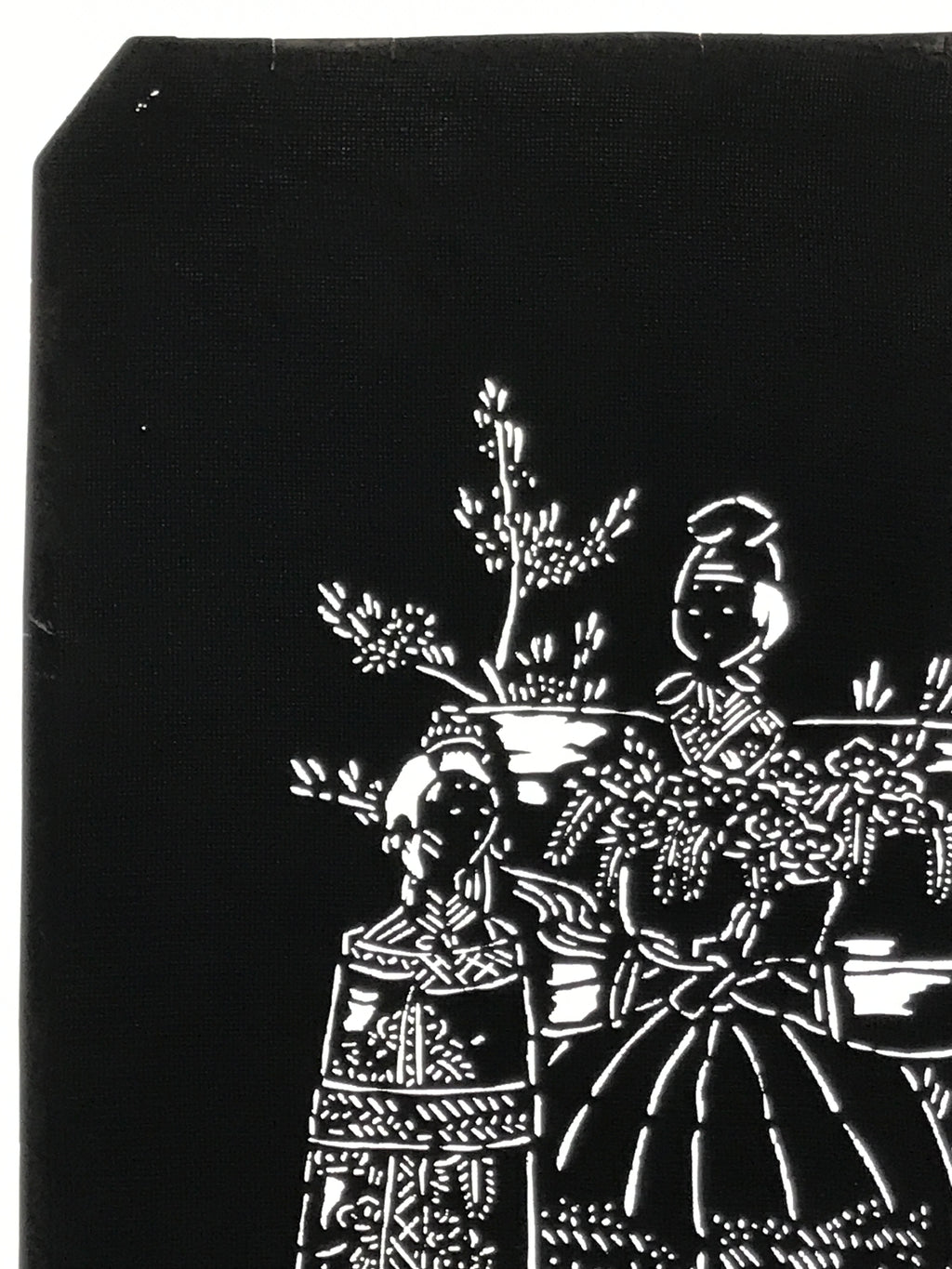 Antique Japanese Katagami Paper Kimono Stencil Katazome Hina Tachibina A807