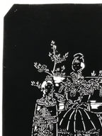 Antique Japanese Katagami Paper Kimono Stencil Katazome Hina Tachibina A807