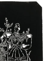 Antique Japanese Katagami Paper Kimono Stencil Katazome Hina Tachibina A807