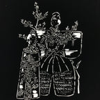 Antique Japanese Katagami Paper Kimono Stencil Katazome Hina Tachibina A807
