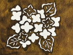 Antique Japanese Katagami Paper Kimono Stencil Katazome Hydrangea Ajisai A787