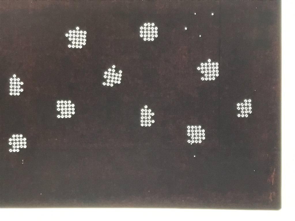 Antique Japanese Katagami Paper Kimono Stencil Katazome Hydrangea Floral A880