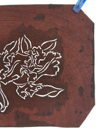 Antique Japanese Katagami Paper Kimono Stencil Katazome Iris Ayame Flower A674
