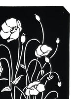 Antique Japanese Katagami Paper Kimono Stencil Katazome Keshi Poppy Flower A762