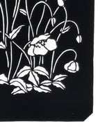 Antique Japanese Katagami Paper Kimono Stencil Katazome Keshi Poppy Flower A762
