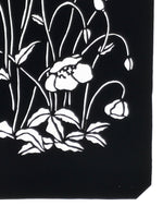 Antique Japanese Katagami Paper Kimono Stencil Katazome Keshi Poppy Flower A762