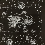 Antique Japanese Katagami Paper Kimono Stencil Katazome Kirin Crane Floral C906