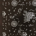 Antique Japanese Katagami Paper Kimono Stencil Katazome Kirin Crane Floral C906