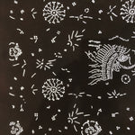 Antique Japanese Katagami Paper Kimono Stencil Katazome Kirin Crane Floral C906