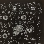 Antique Japanese Katagami Paper Kimono Stencil Katazome Kirin Crane Floral C907