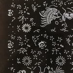Antique Japanese Katagami Paper Kimono Stencil Katazome Kirin Crane Floral C907