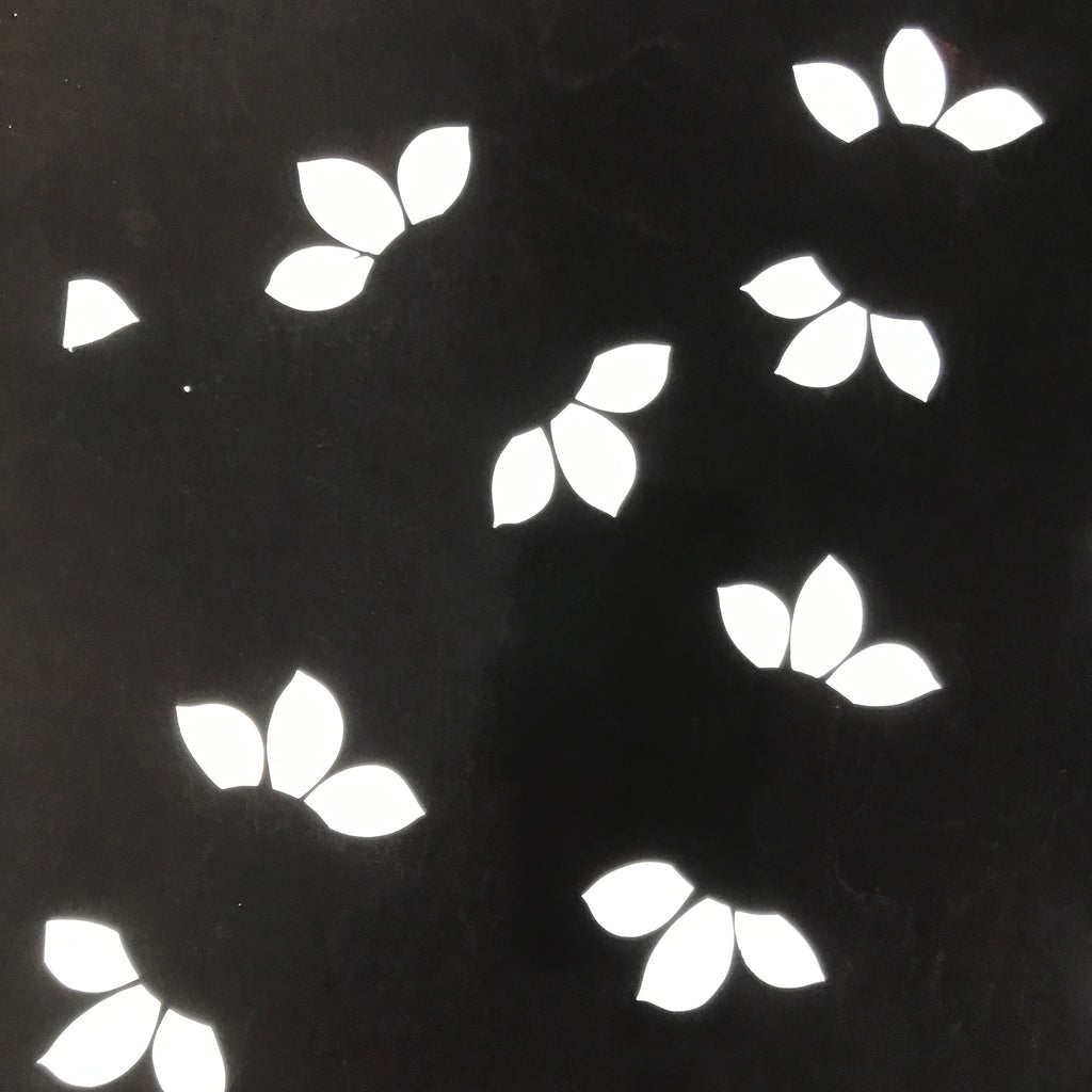 Antique Japanese Katagami Paper Kimono Stencil Katazome Large Leaves Design C954