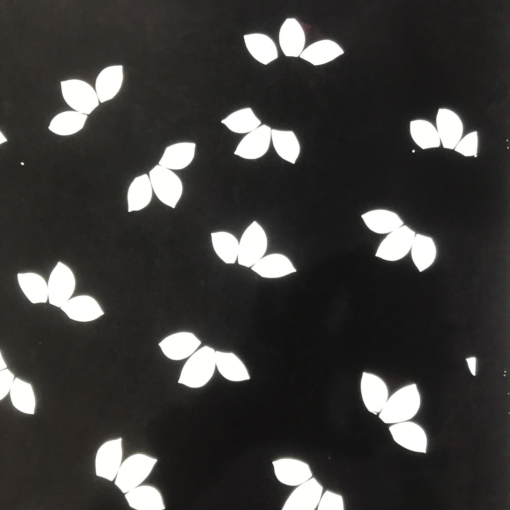 Antique Japanese Katagami Paper Kimono Stencil Katazome Large Leaves Design C954