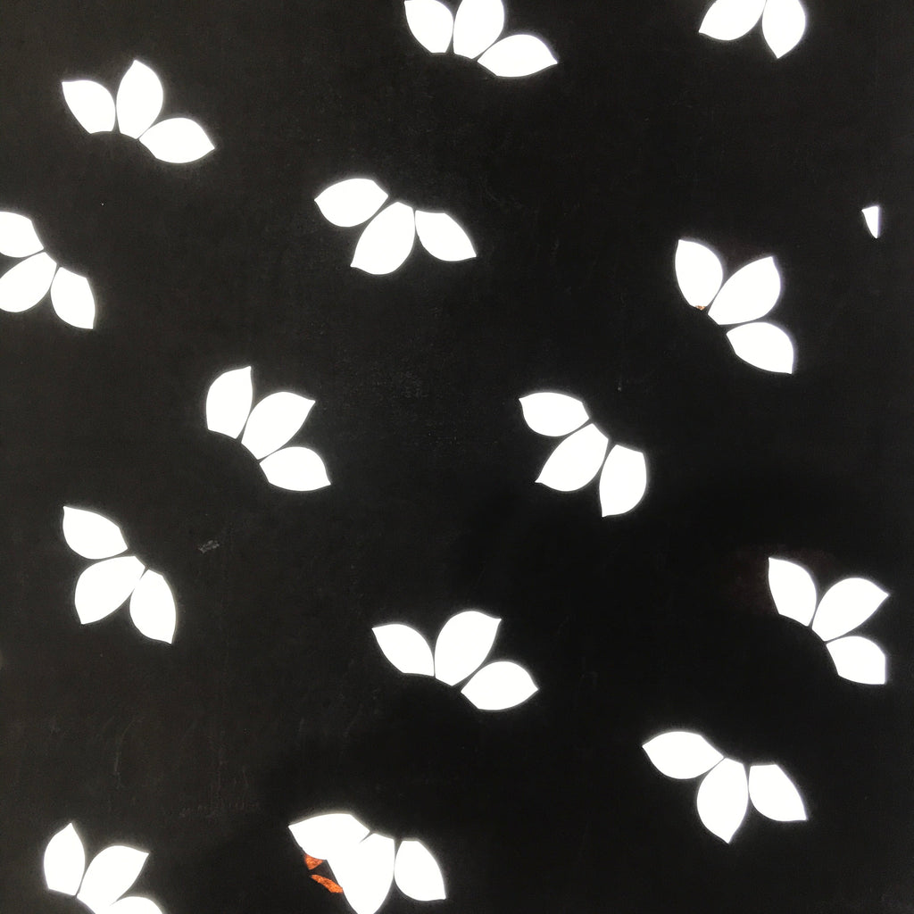 Antique Japanese Katagami Paper Kimono Stencil Katazome Large Leaves Design C954