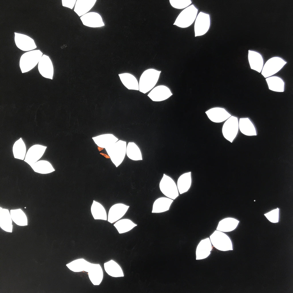 Antique Japanese Katagami Paper Kimono Stencil Katazome Large Leaves Design C954