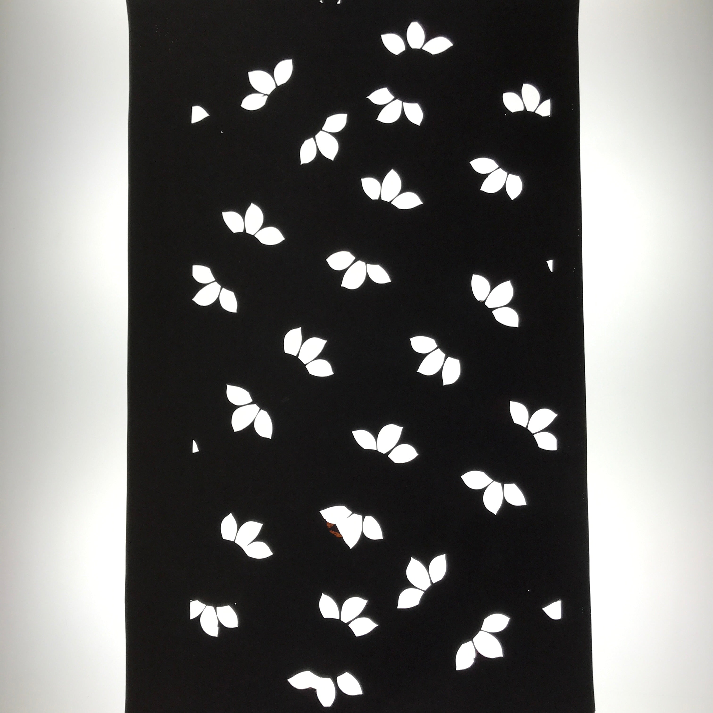 Antique Japanese Katagami Paper Kimono Stencil Katazome Large Leaves Design C954