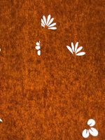 Antique Japanese Katagami Paper Kimono Stencil Katazome Leaf Flower Design C970