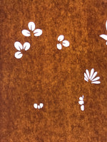 Antique Japanese Katagami Paper Kimono Stencil Katazome Leaf Flower Design C970