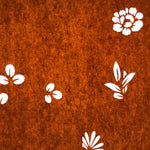 Antique Japanese Katagami Paper Kimono Stencil Katazome Leaf Flower Design C970