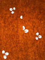 Antique Japanese Katagami Paper Kimono Stencil Katazome Leaf Flower Design C971