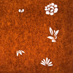 Antique Japanese Katagami Paper Kimono Stencil Katazome Leaf Flower Design C971