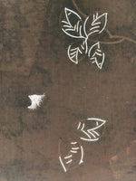 Antique Japanese Katagami Paper Kimono Stencil Katazome Leaf Pattern C899