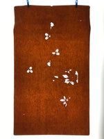 Antique Japanese Katagami Paper Kimono Stencil Katazome Leaf Plant Design C960