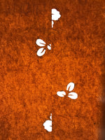 Antique Japanese Katagami Paper Kimono Stencil Katazome Leaf Plant Design C960