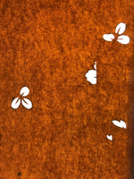 Antique Japanese Katagami Paper Kimono Stencil Katazome Leaf Plant Design C960