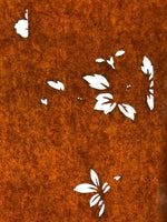 Antique Japanese Katagami Paper Kimono Stencil Katazome Leaf Plant Design C960