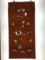 Antique Japanese Katagami Paper Kimono Stencil Katazome Leaf Plant Design C967