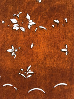 Antique Japanese Katagami Paper Kimono Stencil Katazome Leaf Plant Design C967