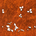 Antique Japanese Katagami Paper Kimono Stencil Katazome Leaf Plant Design C967