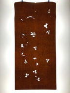 Antique Japanese Katagami Paper Kimono Stencil Katazome Leaf Plant Design C968