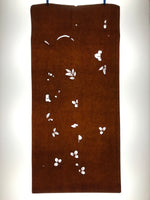 Antique Japanese Katagami Paper Kimono Stencil Katazome Leaf Plant Design C968