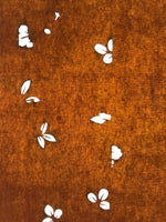 Antique Japanese Katagami Paper Kimono Stencil Katazome Leaf Plant Design C968