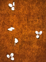 Antique Japanese Katagami Paper Kimono Stencil Katazome Leaf Plant Design C968