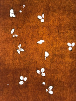 Antique Japanese Katagami Paper Kimono Stencil Katazome Leaf Plant Design C968