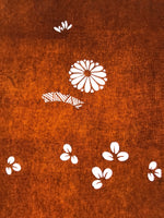 Antique Japanese Katagami Paper Kimono Stencil Katazome Leaf Plant Design C969