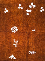 Antique Japanese Katagami Paper Kimono Stencil Katazome Leaf Plant Design C969