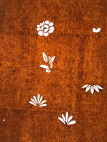 Antique Japanese Katagami Paper Kimono Stencil Katazome Leaf Plant Design C969